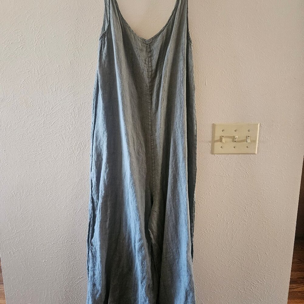 Beachwood Baby Linen Jumpsuit Fern